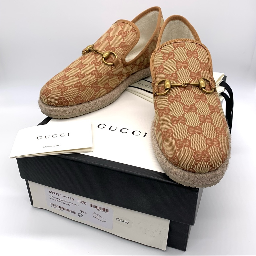 GUCCI Women’s GG Canvas Beige Espadrilles 609424